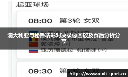 澳大利亚与秘鲁精彩对决录像回放及赛后分析分享